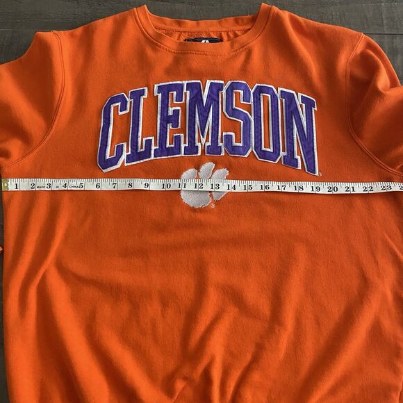 Clemson Orange J America Embroidered Crewneck Sweatshirt. Size XL unisex - Picture 7 of 15